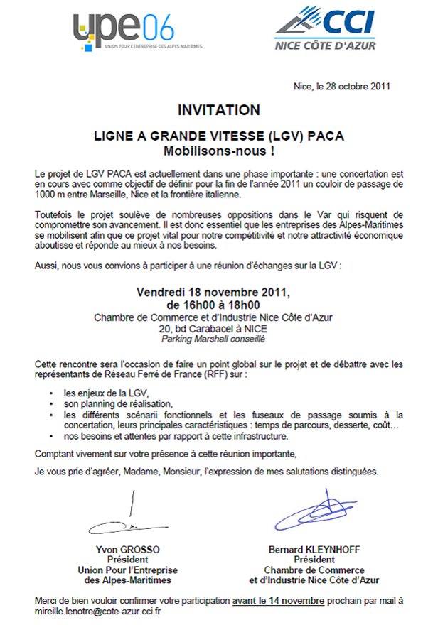 rencontre de la grande vitesse