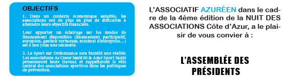 Confirmer votre participation, le samedi 05 novembre 2016, à l'Assemblée des Présidents