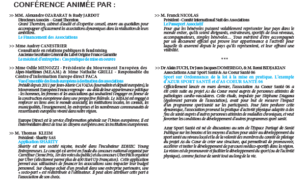 Confirmer votre participation, le samedi 05 novembre 2016, à l'Assemblée des Présidents