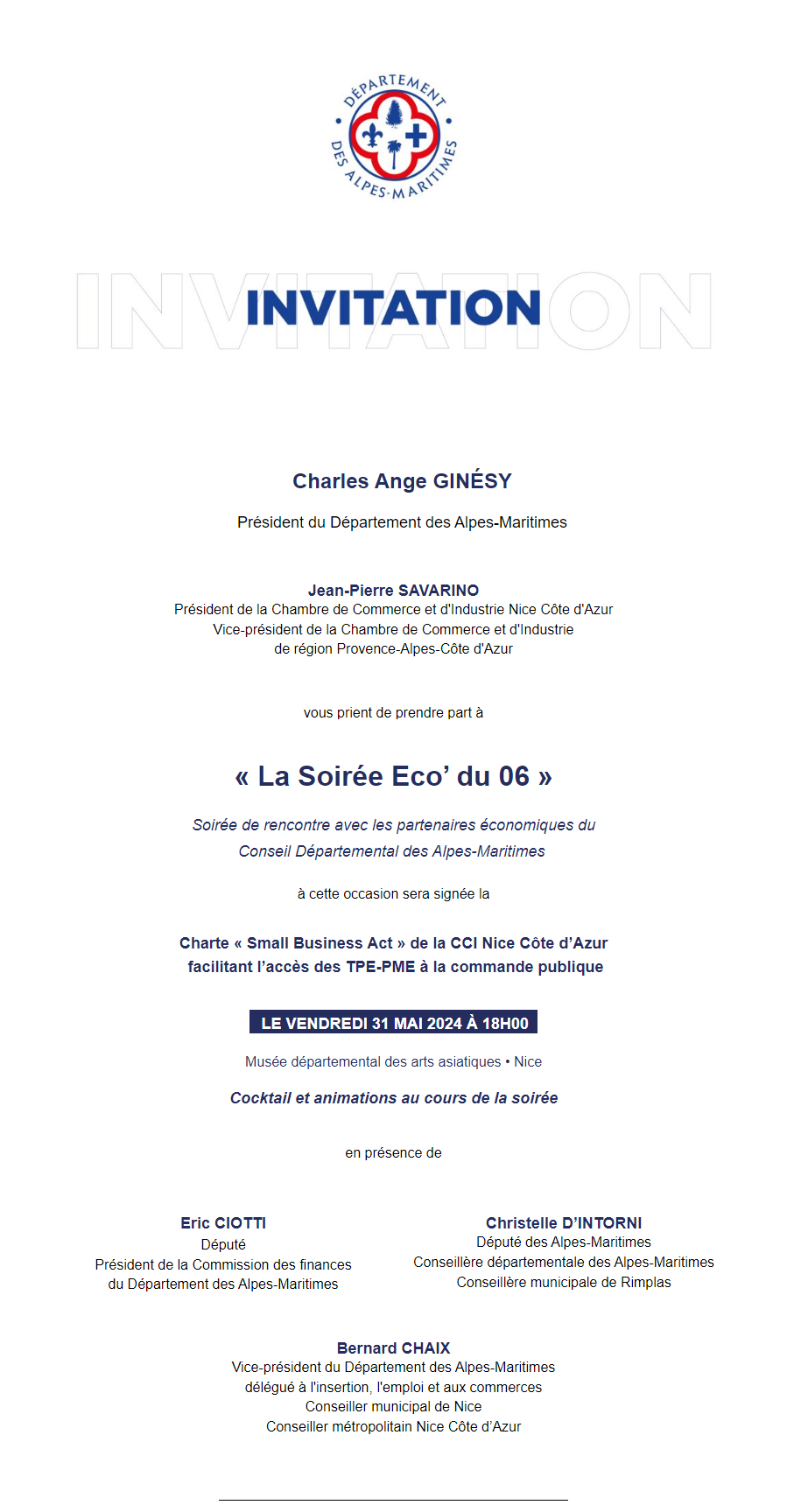 soiree eco alpes maritimes invitation